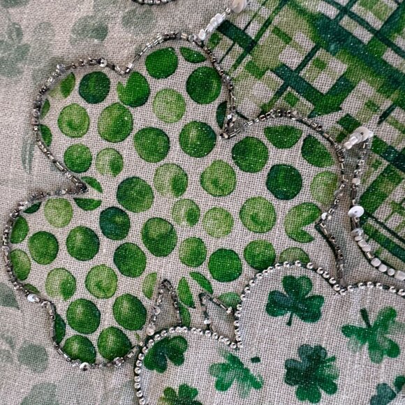 Storehouse Saint St Patricks Day Table Runner Shamrocks Party Home Decor 16 x 72 - Picture 3 of 12